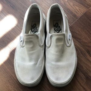 White slip on vans